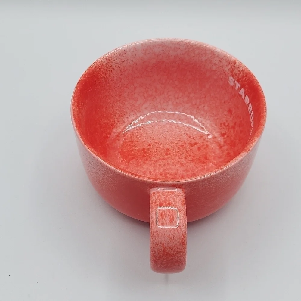 Starbucks Holiday 2020 Coral / Red Speckle Ceramic Mug Soup Bowl 16oz